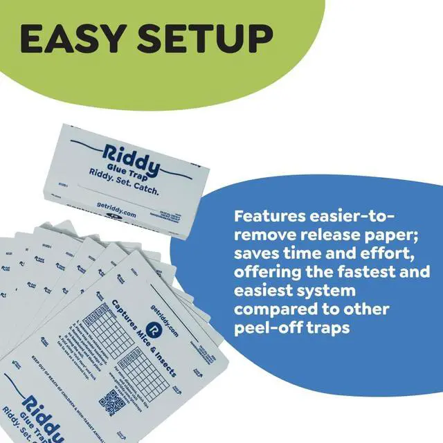 Alt view image 6 of 6 - Glue Boards, 18 Boards, Pre-Baited, Ready to Use Mouse Traps Indoor for Home, Sticky Adhesive for Bugs and Rodents, 5.5" x 7.5"