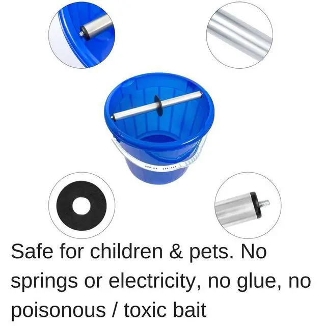 Alt view image 5 of 6 - Mouse Trap, Live Catch and Release Bucket Spin Roller with an Original Ring for Mice Rats Rodents. Humane. Auto Rolling Reset. Safe for Children and Pets Works Outdoors and Indoors