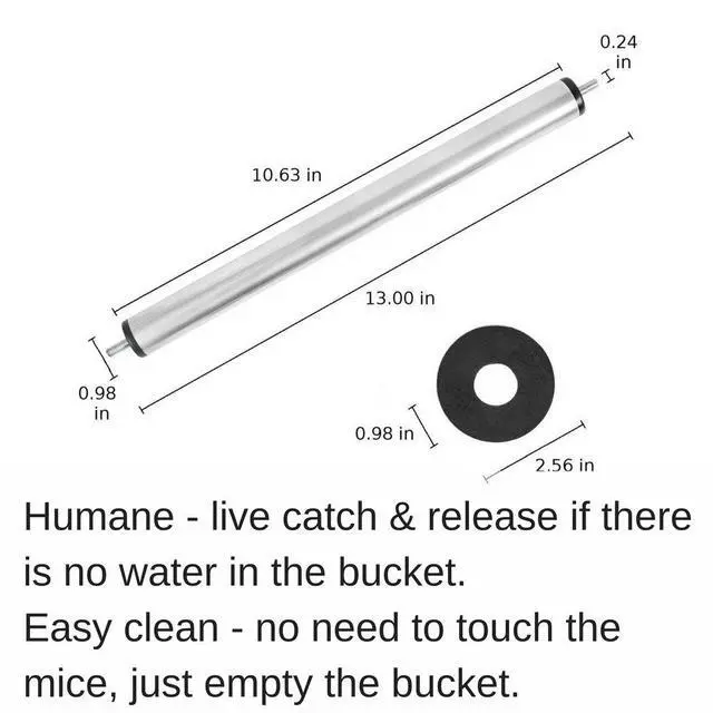 Alt view image 6 of 6 - Mouse Trap, Live Catch and Release Bucket Spin Roller with an Original Ring for Mice Rats Rodents. Humane. Auto Rolling Reset. Safe for Children and Pets Works Outdoors and Indoors