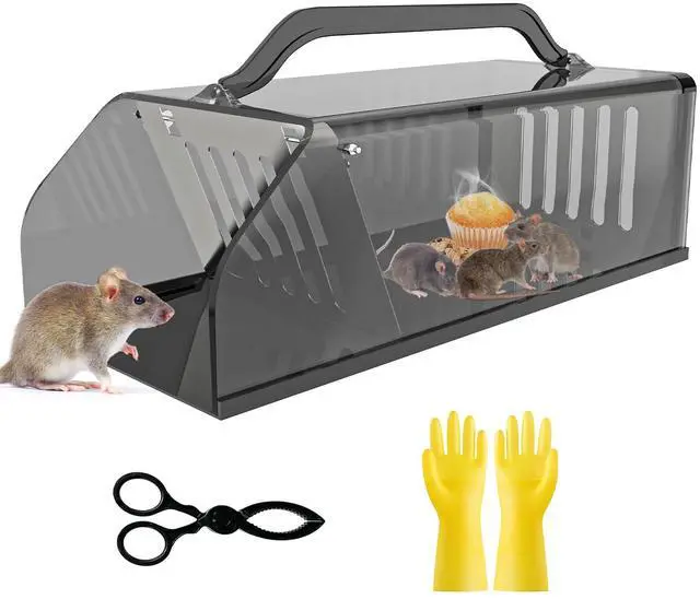 Main image of 2026 Upgraded Live Mice Traps Humane Mouse Trap Indoor for Home Live Rat Trap for Outside Chipmunk Trap Outdoor Metal Mouse Trap Box Cage Easy to Catch&Release Live Chipmunk Animal Squirrel