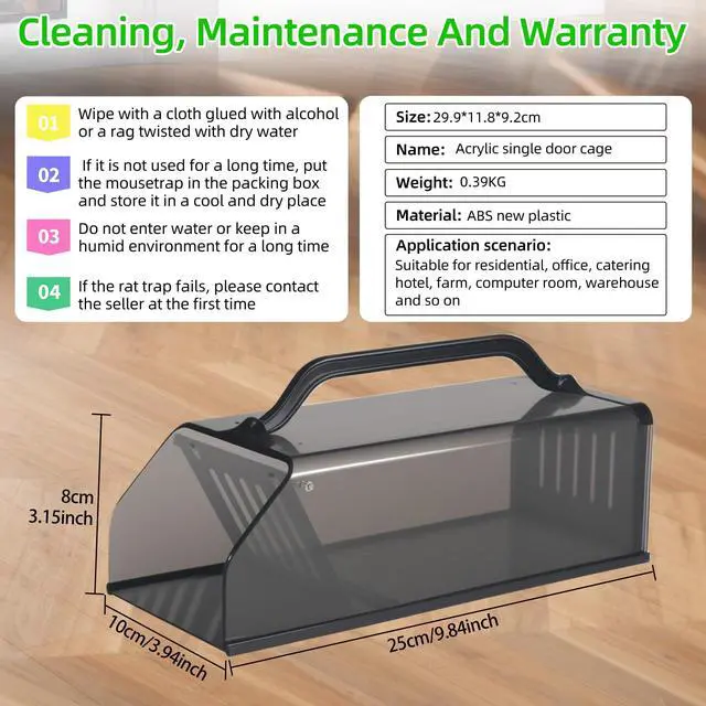 Alt view image 6 of 7 - 2026 Upgraded Live Mice Traps Humane Mouse Trap Indoor for Home Live Rat Trap for Outside Chipmunk Trap Outdoor Metal Mouse Trap Box Cage Easy to Catch&Release Live Chipmunk Animal Squirrel