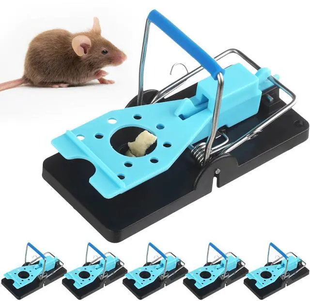 Main image of Pcs Mouse Traps Plastic Mice Trap House with Blue Detachable Quick Sensitive Effective Mouse Trap Safe Reusable Sanitary Mice Traps for House, Garage, Outside