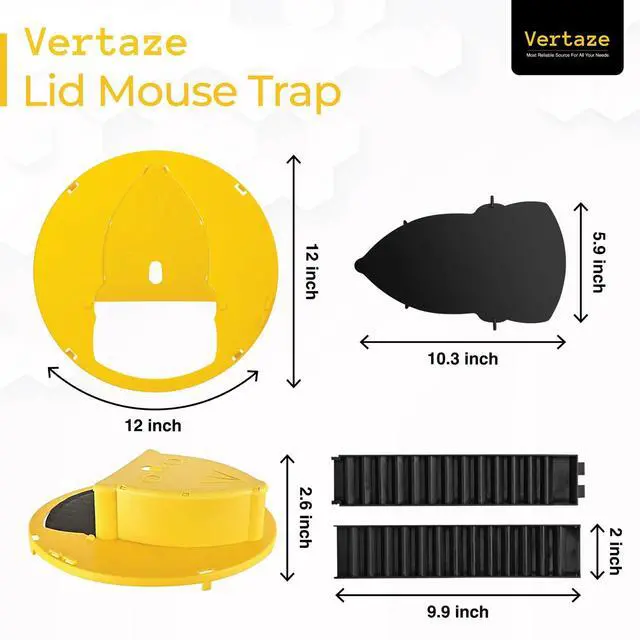 Alt view image 5 of 7 - Bucket Lid Mouse Trap, Mouse Trap Bucket - Mouse Traps Indoor for Home - Auto Reset, Multi Catch, Reusable 5 Gallon Bucket Lid Rat Traps Indoor Outdoor Rat & Mouse Traps, ABS Material, (Gloves)