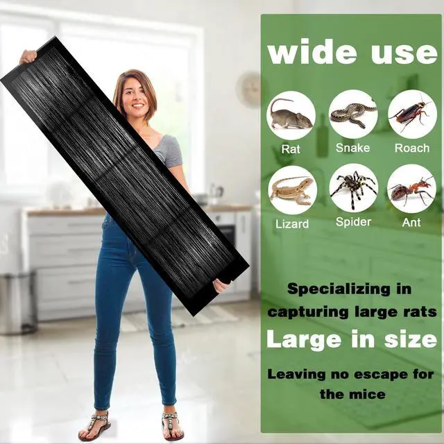 Alt view image 2 of 7 - 12 Pack Extra Large Glue Traps for Mice and Rats, Heavy Duty Super Sticky Traps for Mice Rats Snakes, Rat Glue Trap for Indoor Outdoor
