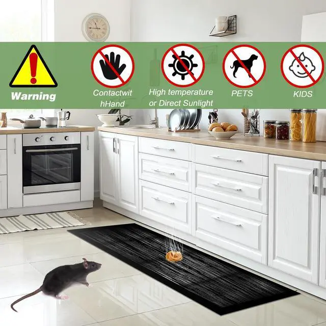 Alt view image 5 of 7 - 12 Pack Extra Large Glue Traps for Mice and Rats, Heavy Duty Super Sticky Traps for Mice Rats Snakes, Rat Glue Trap for Indoor Outdoor