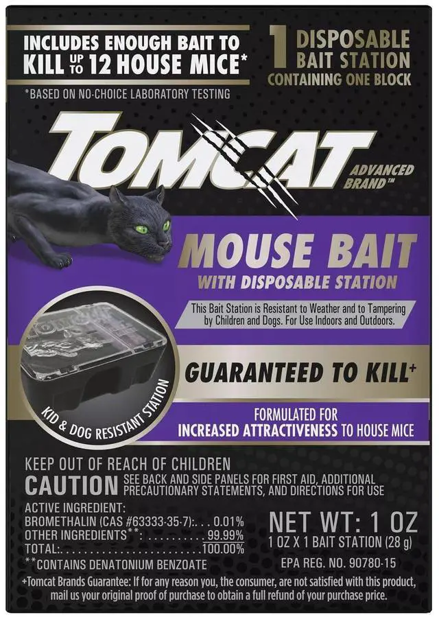 Main image of Advanced Brand Mouse Bait with Disposable Station, Indoor and Outdoor Use, 1 Pre-Filled Ready-to-Use Station