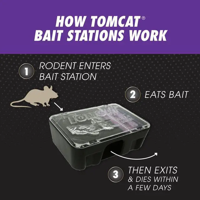 Alt view image 4 of 7 - Advanced Brand Mouse Bait with Disposable Station, Indoor and Outdoor Use, 1 Pre-Filled Ready-to-Use Station