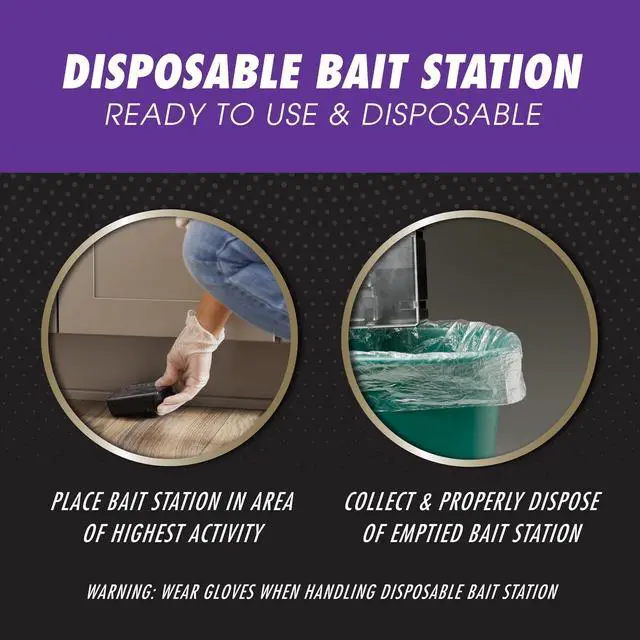 Alt view image 7 of 7 - Advanced Brand Mouse Bait with Disposable Station, Indoor and Outdoor Use, 1 Pre-Filled Ready-to-Use Station
