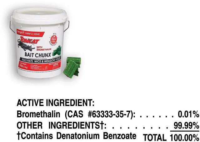 Alt view image 7 of 7 - with Bromethalin Bait Chunx Pail - Rat & Mouse Bait, Rat and Mice Control for Agricultural Use and Professional Applicators, 4.25 lbs.