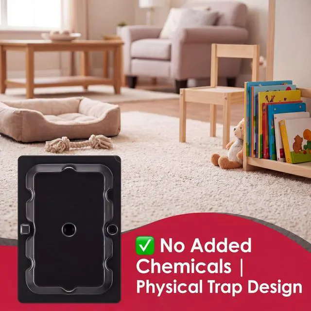 Alt view image 6 of 7 - Pack Mouse Glue Traps 4.6x3.2 Inch, Pre-Baited Sticky Traps for Mice Rats Roaches Spiders, Heavy Duty Adhesive Glue Boards with Peanut Scent, No Touch Disposal, Indoor for Home (Black)