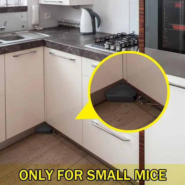 Alt view image 7 of 7 - Pcs Mice Station with Key Triangle Mouse Station Lockable Reusable Bait Box, Enclosed Design for Indoor and Outdoor Use, Suitable for Small Mice (Black)