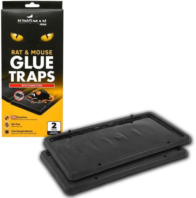 Alt view image 2 of 7 - Rat Mouse Rodent Pest Glue Trap (Large Size) Tray Heavy Duty (5 Pack/ 10 Traps) with Connectors