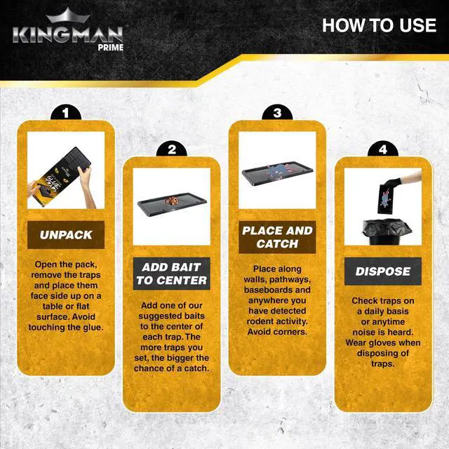 Alt view image 5 of 7 - Rat Mouse Rodent Pest Glue Trap (Large Size) Tray Heavy Duty (5 Pack/ 10 Traps) with Connectors