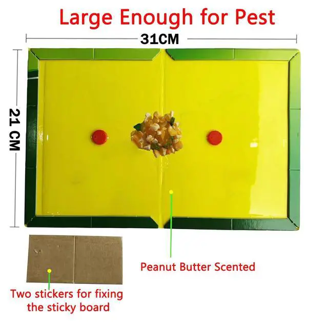 Alt view image 2 of 7 - Mouse Traps,10 Pack RatTraps,Mouse Glue Board,Glue Boards Professional Strength that Work Capturing Indoor and Outdoor Rat