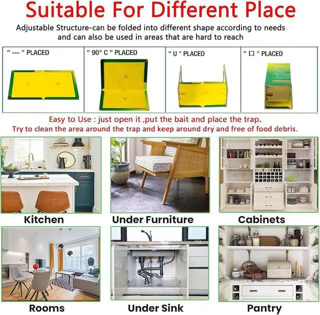 Alt view image 4 of 7 - Mouse Traps,10 Pack RatTraps,Mouse Glue Board,Glue Boards Professional Strength that Work Capturing Indoor and Outdoor Rat