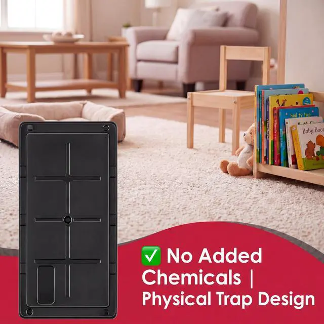 Alt view image 6 of 7 - Pack Rat Glue Traps 10x5 Inch, Pre-Baited Heavy Duty Mouse Sticky Traps for Mice Snakes Roaches, Large Adhesive Glue Boards with Peanut Scent, No Touch Disposal, Indoor Outdoor (Black)