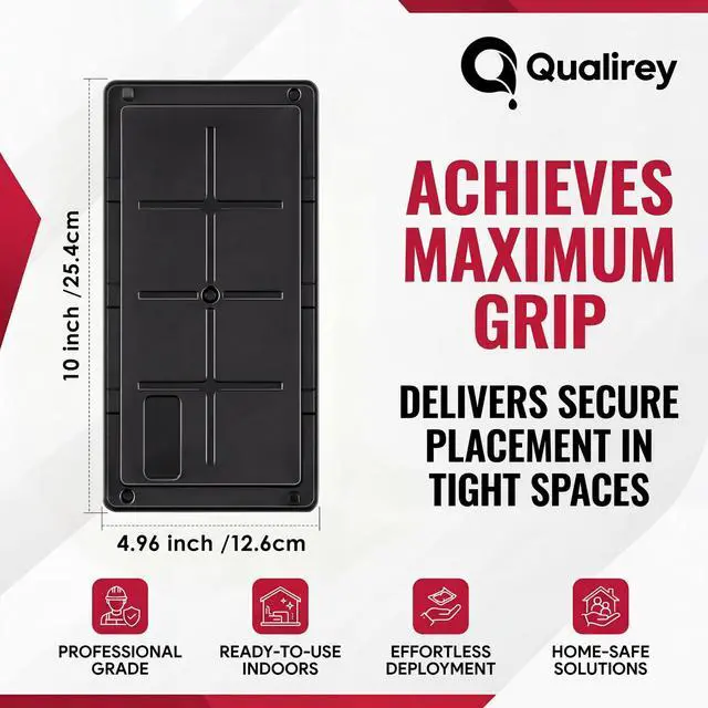 Alt view image 7 of 7 - Pack Rat Glue Traps 10x5 Inch, Pre-Baited Heavy Duty Mouse Sticky Traps for Mice Snakes Roaches, Large Adhesive Glue Boards with Peanut Scent, No Touch Disposal, Indoor Outdoor (Black)
