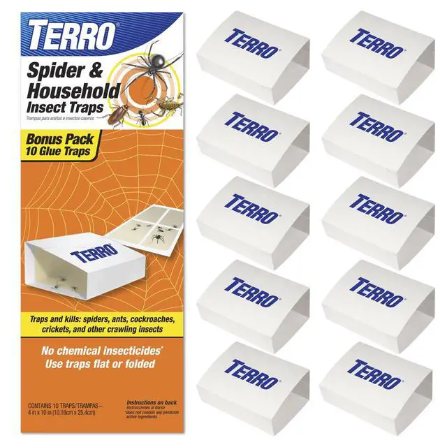 Main image of Spider & Insect Trap, 10-Pack Sticky Glue Traps