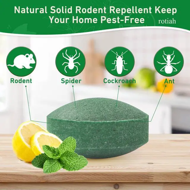 Alt view image 2 of 7 - Pest Rodent Repellent, 24 Pack Peppermint Oil Repellent for Mouse Rats Spider Roach Ant Squirrel Pest Control Indoor & Outdoor, Natural Mice Deterrent Replace Trap Poisoning Family & Pet Safe Green