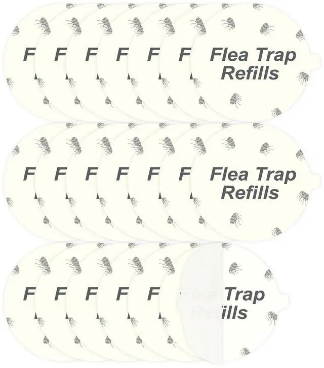 Main image of 20 Pack Flea Trap Refill Discs Replacement Glue Boards, 7.1" Sticky Pads for Most Models Flea Bed Bug Traps for Inside Your Home