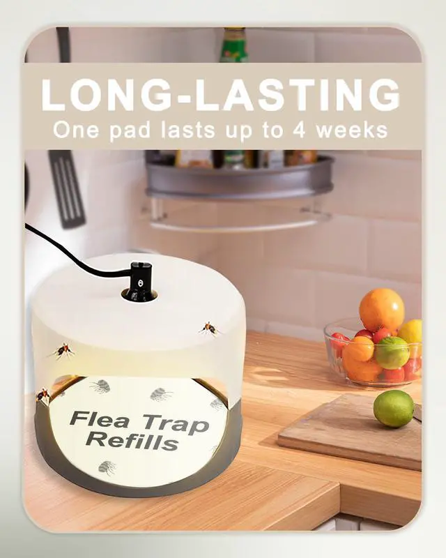 Alt view image 4 of 7 - 20 Pack Flea Trap Refill Discs Replacement Glue Boards, 7.1" Sticky Pads for Most Models Flea Bed Bug Traps for Inside Your Home