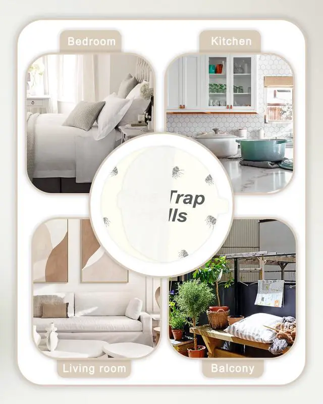 Alt view image 7 of 7 - 20 Pack Flea Trap Refill Discs Replacement Glue Boards, 7.1" Sticky Pads for Most Models Flea Bed Bug Traps for Inside Your Home