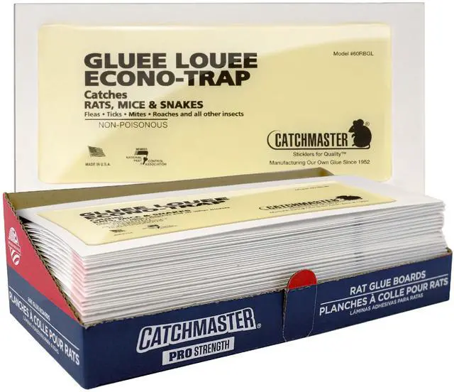 Main image of Gluee Louee Rat Extra Large Traps 30-PK, Heavy Duty Glue Trap, Mouse Traps for Home, Pest Control Adhesive Glue Boards for Inside House, Snake, Mice, & Spider Trap
