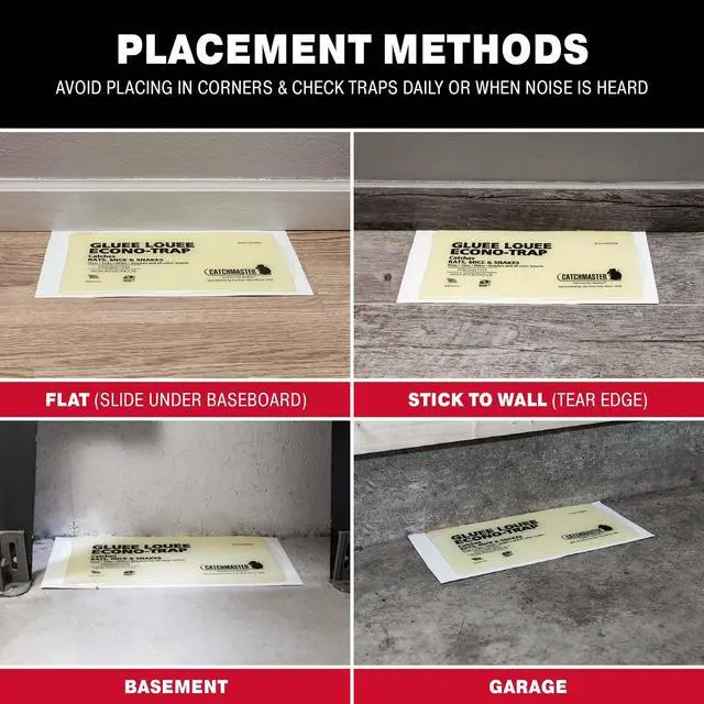 Alt view image 6 of 6 - Gluee Louee Rat Extra Large Traps 30-PK, Heavy Duty Glue Trap, Mouse Traps for Home, Pest Control Adhesive Glue Boards for Inside House, Snake, Mice, & Spider Trap