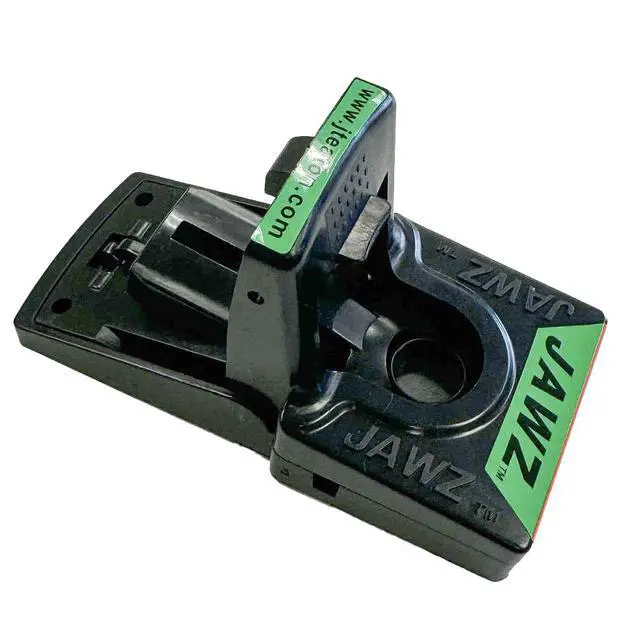 Alt view image 3 of 7 - Jawz Indoor Plastic Mouse Trap for Solid or Liquid Bait, Instant Kill Mouse Traps, No-Touch Disposal with Trap Set Indicator 12-Pack