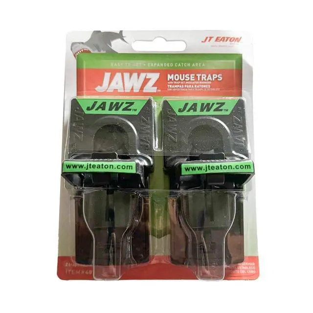 Alt view image 6 of 7 - Jawz Indoor Plastic Mouse Trap for Solid or Liquid Bait, Instant Kill Mouse Traps, No-Touch Disposal with Trap Set Indicator 12-Pack