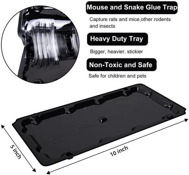 Alt view image 3 of 7 - 16 Pack Sticky Mouse Trap Rat Traps Indoor, Peanut Taste Pheromone Mouse Traps Indoor for Home, Glue Sticky Traps for Mice and Rats, Snake