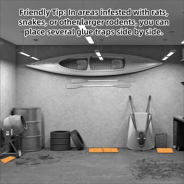 Alt view image 7 of 7 - 16 Pack Sticky Mouse Trap Rat Traps Indoor, Peanut Taste Pheromone Mouse Traps Indoor for Home, Glue Sticky Traps for Mice and Rats, Snake