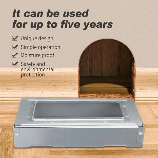 Alt view image 5 of 7 - Pack Multi Catch Mice Trap Clear Top Humanized Mouse Trap Rodent for Indoor Outdoor Rat Control Pet and Security (6.3 Inch,Silver)