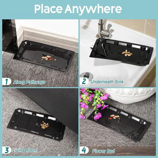Alt view image 6 of 7 - 10 Pack Sticky Mouse Trap Rat Trap Indoor, Peanut Taste Pheromone Mouse Traps Indoor for Home, Glue Sticky Traps for Mice and Rats, Snake(Large Size)