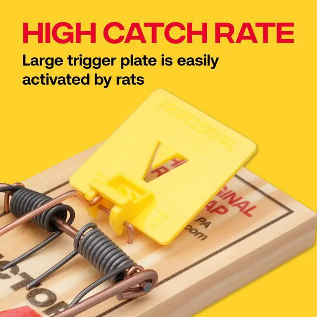 Alt view image 7 of 7 - Wide Plastic Pedal Sustainably Sourced FSC Wood Humane Snap Rat Traps - 9 Wooden Traps
