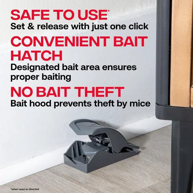 Alt view image 3 of 7 - Easy and Safe-Set Power Kill Mouse Trap Quick and Clean Rodent Disposal - 2 Reusable Mouse Traps
