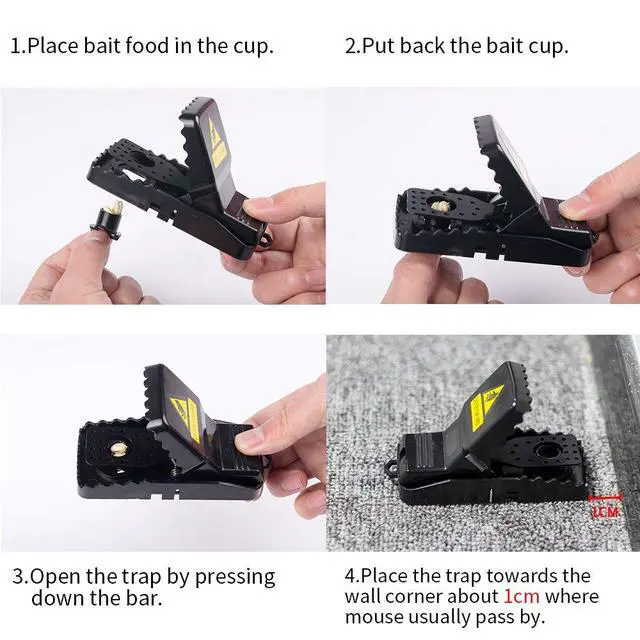 Alt view image 7 of 7 - Mouse Trap, Mice Traps That Work Best Snap Traps for Small Mice and Mouse Outdoor Indoor Quick Kill and Reusable Mouse Traps 6 Pack