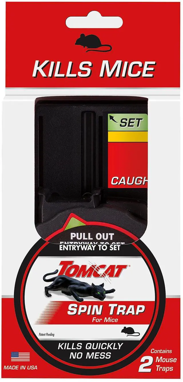 Main image of Spin Trap for Mice, Fully Enclosed Mouse Trap Provides a Quick, No-Mess Kill, 2 Traps