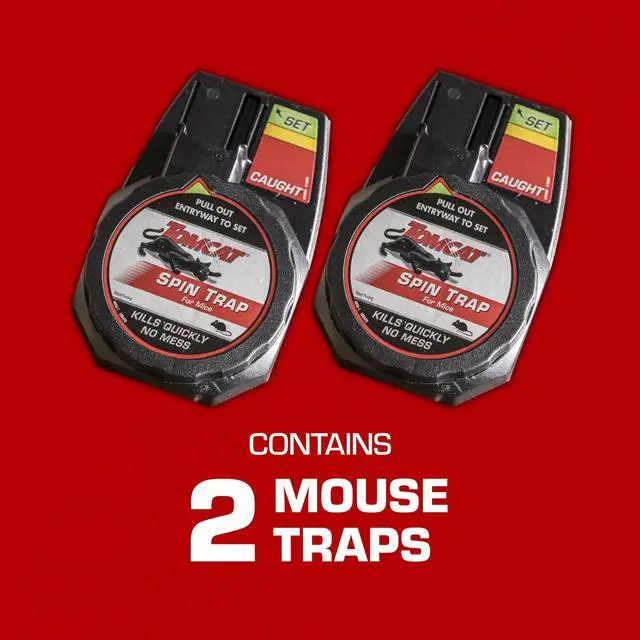 Alt view image 2 of 7 - Spin Trap for Mice, Fully Enclosed Mouse Trap Provides a Quick, No-Mess Kill, 2 Traps