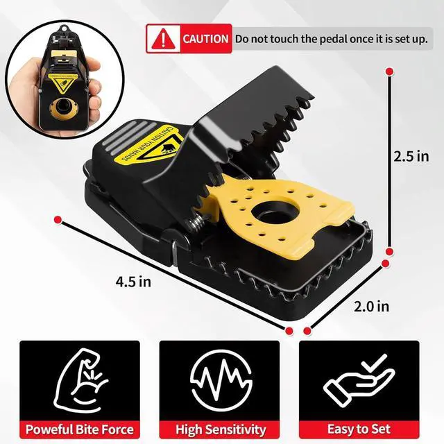 Alt view image 2 of 7 - Mouse Traps, 6 Pack Snap Rat Traps, Quick-Set Reusable Sanitary Mice Traps, Rodent Traps Mice Catchers Indoor Outdoor for Home Garage, Pet Safe & Easy to Use