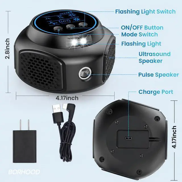 Alt view image 5 of 7 - Ultrasonic Pest Repellent Plug-in, Electronic Mouse Traps & Insect Repellent, Pest Control for Rodent, Roach, Ant, Squirrel, Spider, Bugs, Mouse, Rat, Bat for Home, Office, Warehouse Black 1 Pack
