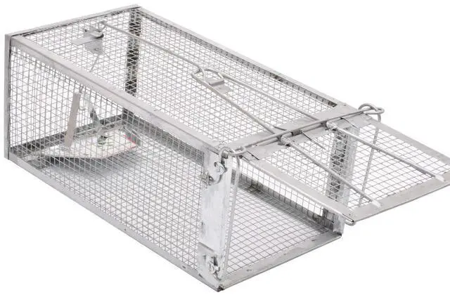 Main image of Humane Rat Trap, Chipmunk Rodent Trap that Work for Indoor and Outdoor Small Animal - Mouse Voles Hamsters Live Cage Catch and Release 1-Pack Small 10.5" L x 5.5" W x 4.5" H