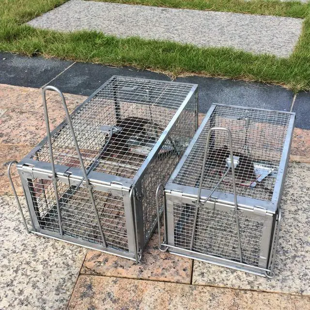 Alt view image 7 of 7 - Humane Rat Trap, Chipmunk Rodent Trap that Work for Indoor and Outdoor Small Animal - Mouse Voles Hamsters Live Cage Catch and Release 1-Pack Small 10.5" L x 5.5" W x 4.5" H