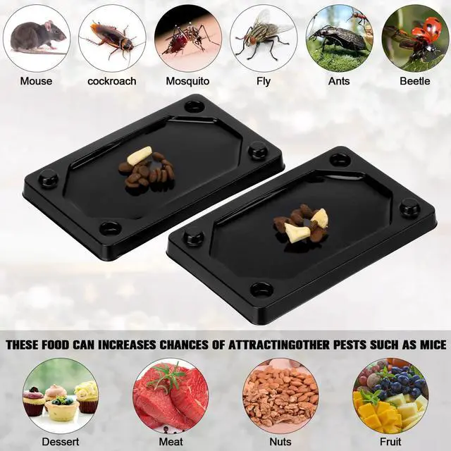 Alt view image 3 of 6 - Pieces Mouse and Insect Glue Traps Heavier Sticky Traps with Non-Toxic Glue for Mice and Insects, Pet and Children Safe (3 x 5 Inch)