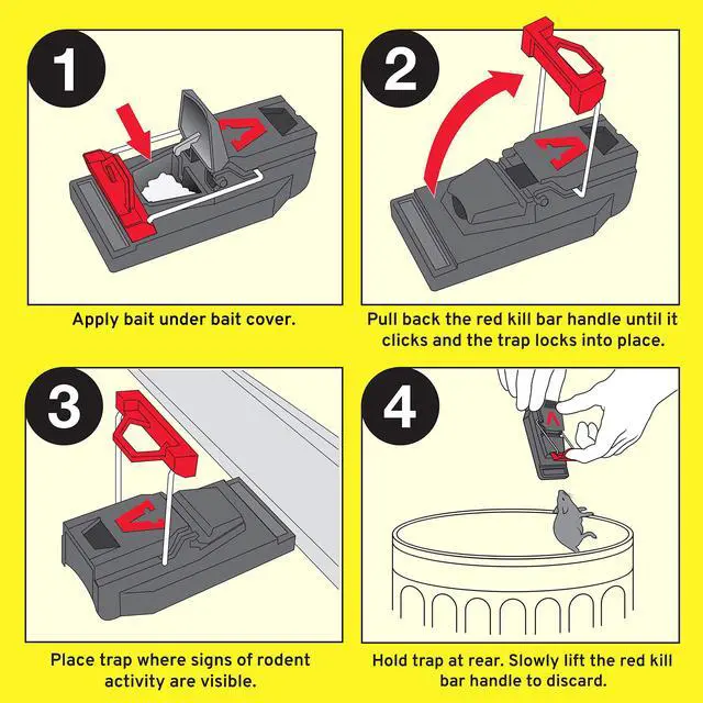 Alt view image 3 of 3 - Quick-Kill Easy Set Mouse Trap - 3 Reusable Mouse Traps