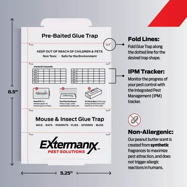 Alt view image 2 of 5 - Glue Traps for Mice & Bugs Safe Around Children & Pets Strong Adhesive Glue for Bugs, Insects & Cockroaches Easy to Use & Clean Sticky Glue Traps for Indoor Use (12 Pack)