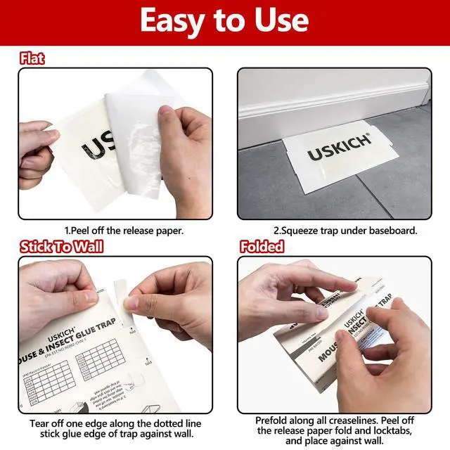 Alt view image 6 of 7 - 16 Pack Mouse Glue Trap,Mouse Traps Indoor for Home,Adhesive Bugs Roach Spider Insect Traps,Sticky Mouse Traps,Bulk Glue Traps for Mice
