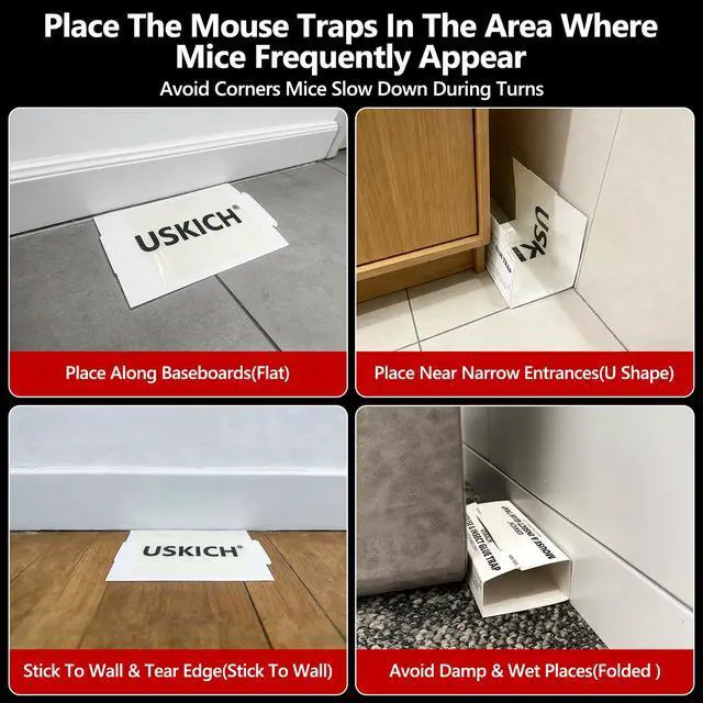 Alt view image 5 of 7 - 16 Pack Mouse Glue Trap,Mouse Traps Indoor for Home,Adhesive Bugs Roach Spider Insect Traps,Sticky Mouse Traps,Bulk Glue Traps for Mice