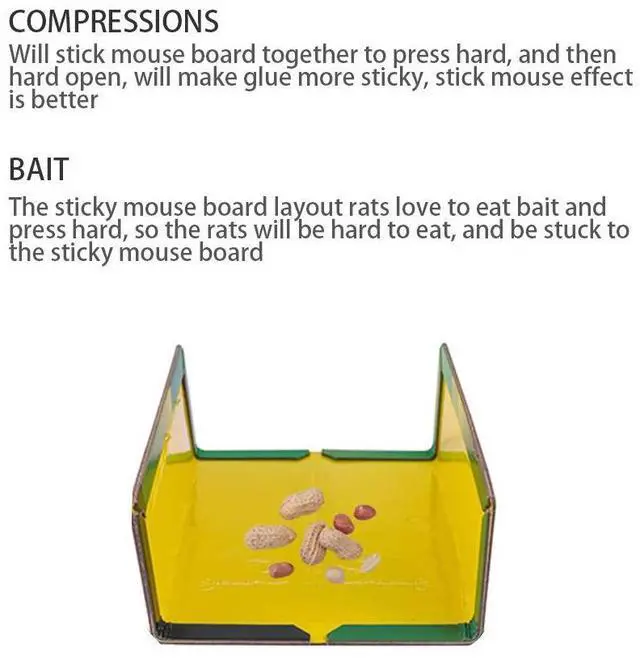 Alt view image 3 of 7 - Mouse Traps,Rat Trap,Mice Traps for House,Mouse Traps for Indoor Home,Small Mice Catchers for Home,Glue can Catch All Kinds of Rodent Mouse Suitable for Indoor and Outdoor