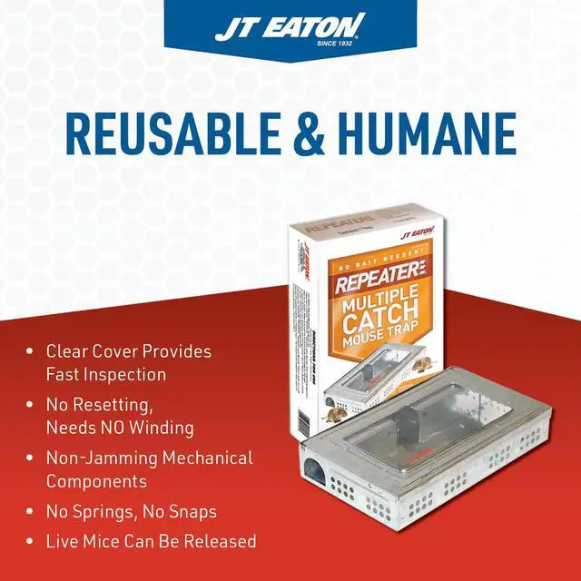 Alt view image 4 of 6 - Repeater Multiple Catch Mouse Trap with Clear Inspection Window
